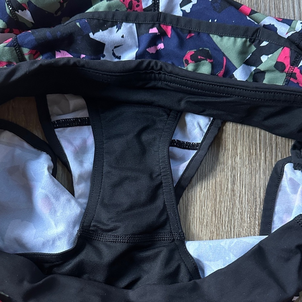 lululemon athletica Black and Pink Floral Athletic Shorts - Picture 3 of 6
